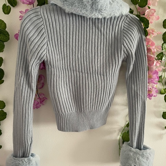 Missguided Light Blue Ribbed Cardigan - Picture 5 of 9